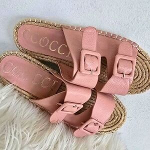 CCOCCI Double Buckle Pink Sandals Size 9🌴